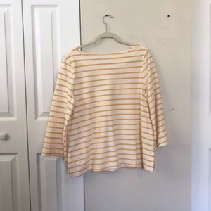 Old navy long sleeve white and yellow striped